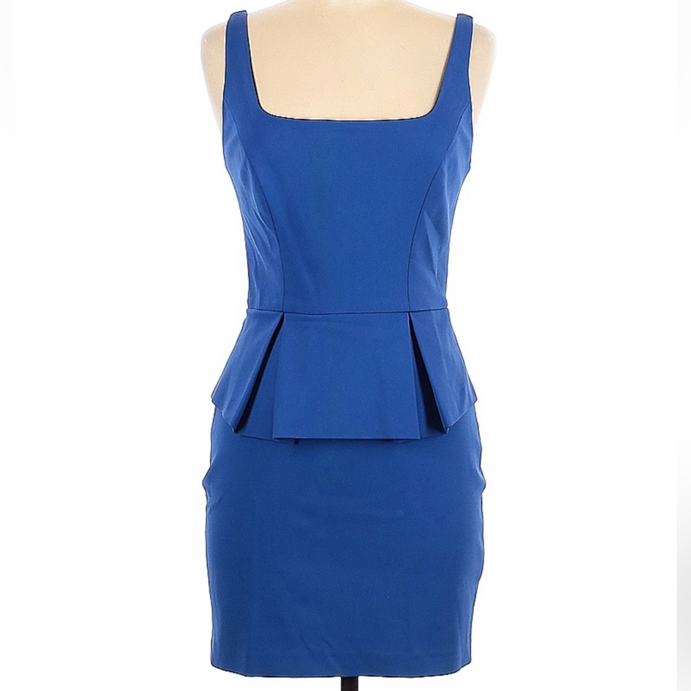 Robert Rodriguez Royal Blue Peplum Cocktail Mini Dress, Size 6
